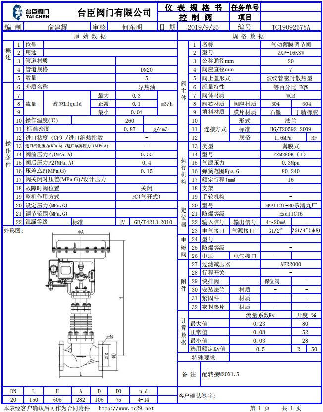 ZXP氣動(dòng)蒸汽調(diào)節(jié)閥