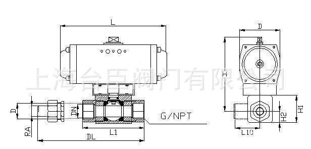 Q614F氣動高壓三通球閥