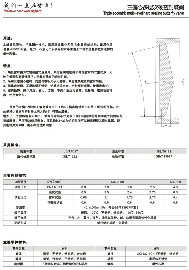 硬密封蝶閥