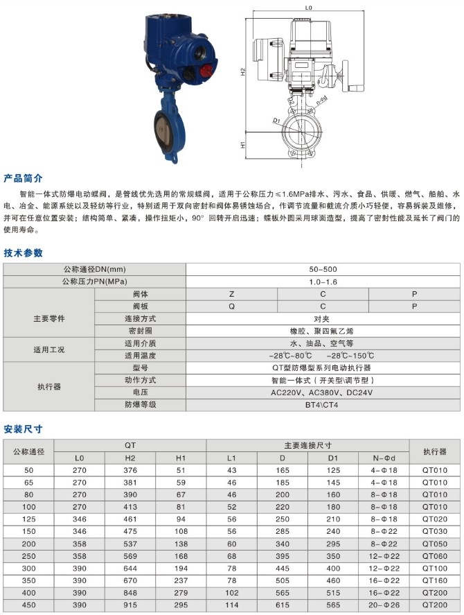 防爆電動調(diào)節(jié)蝶閥